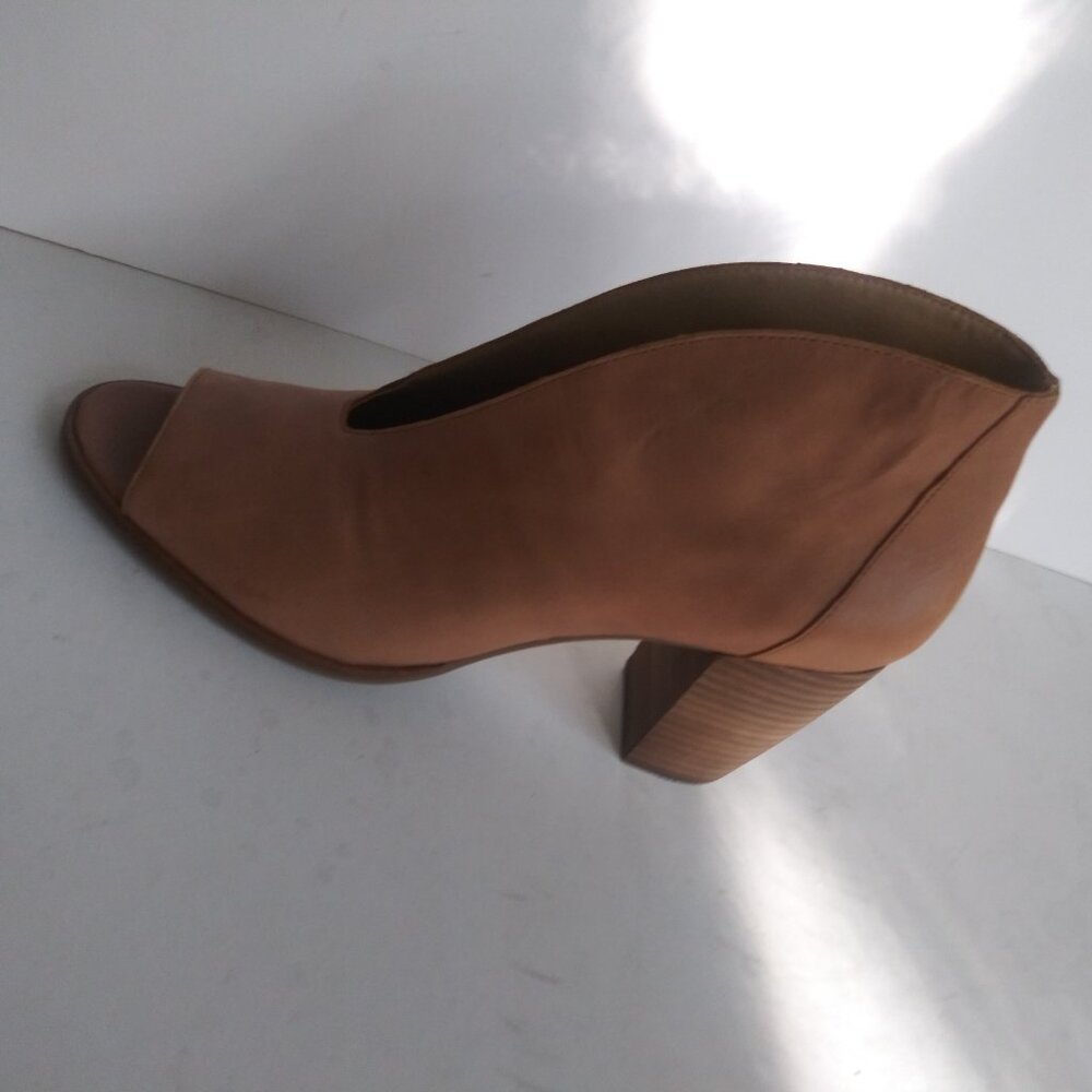 Lucky Brand, Open Toe Leather Bootie, size 10